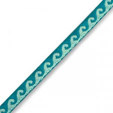 Ribbon text "Waves" Turquoise-blue